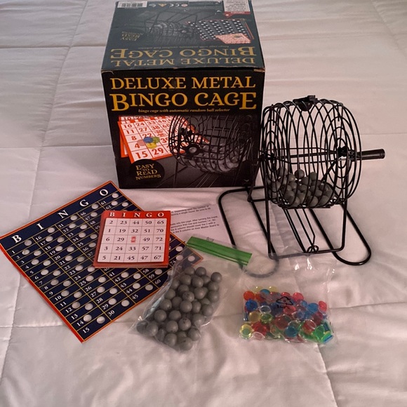 cardinal Toys Deluxe Metal Bingo Cage With Automatic Random Ball